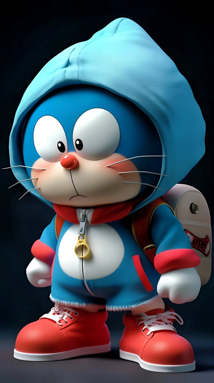 时尚潮流治愈系列叮当猫壁纸:  可爱的叮当猫,经典形象融入时尚沉流