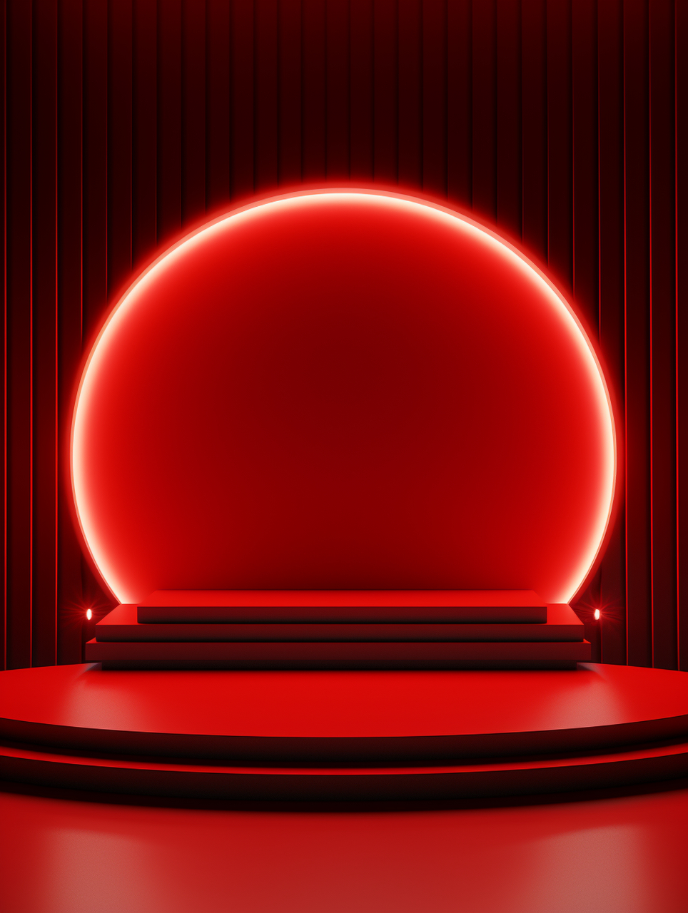 红色光效背景素材分享,ai直出  产品展示台背景 宝宝们礼貌拿图哦