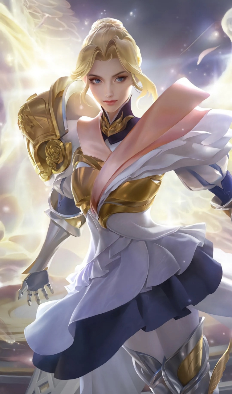 王者荣耀 露娜 高清手机壁纸来喽  我的意中人是个盖世英雄,有一天他