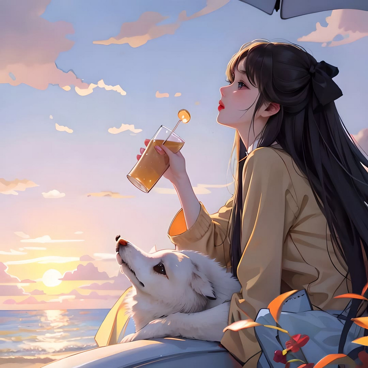 孤独感动漫女生头像 冬有冬的来意 雪有雪的秘密~ #最靓头像壁纸征集