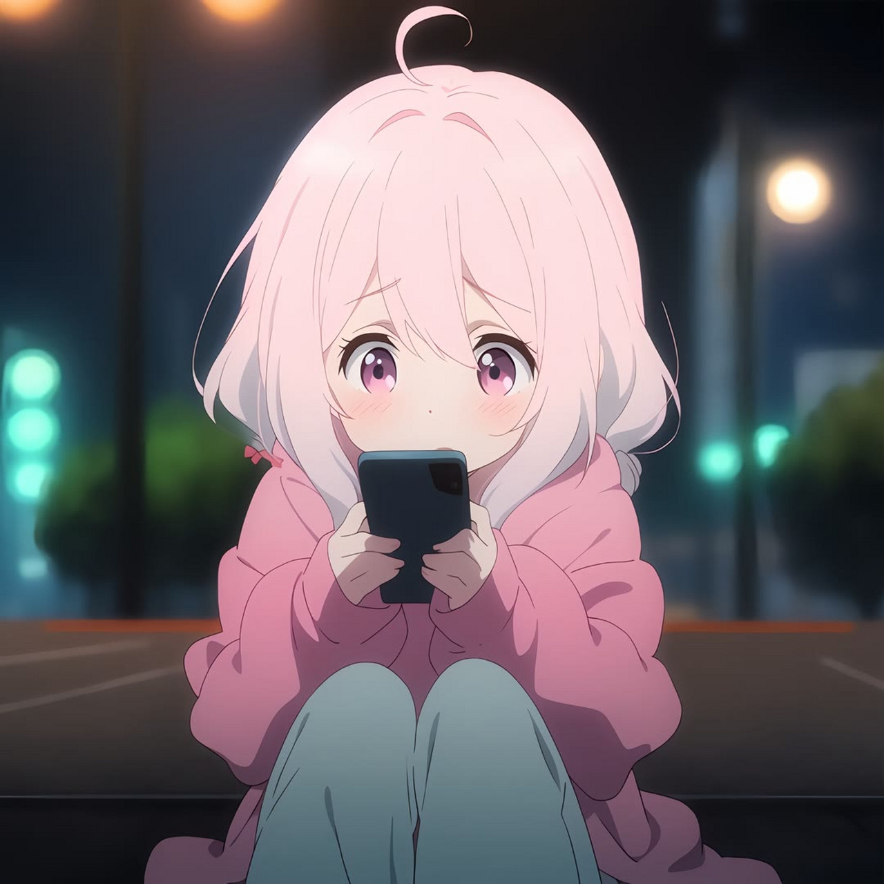 孤独感动漫女生头像 冬有冬的来意 雪有雪的秘密~ #最靓头像壁纸征集