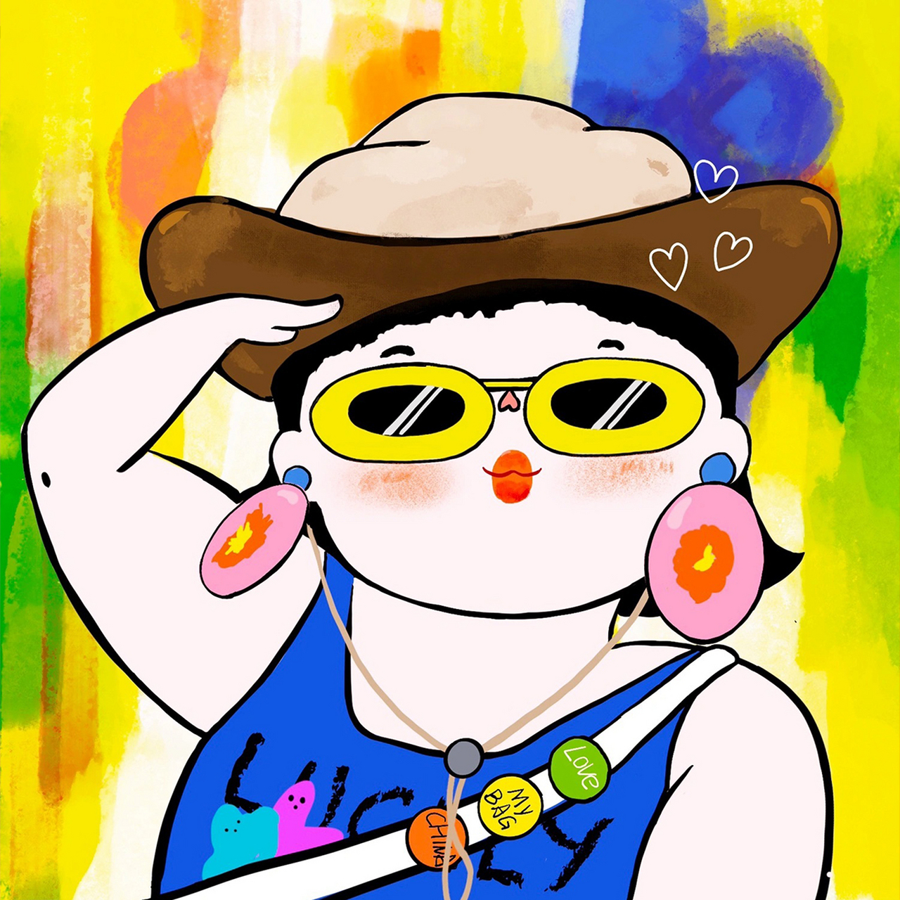 超可爱圆嘟嘟脸女生头像96 不管是自己用,还是和姐妹一起用都很可的