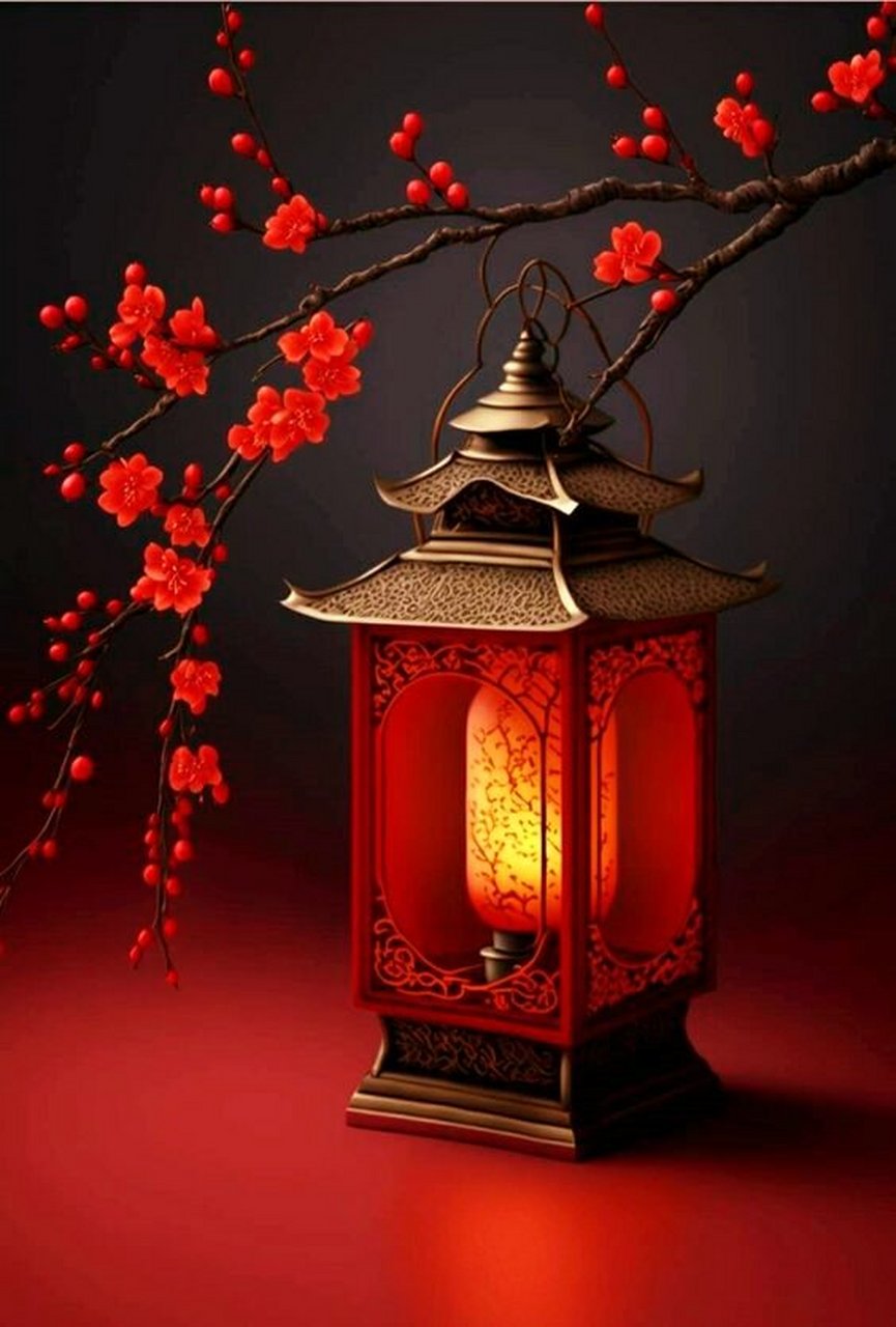 春节壁纸,大红灯笼高高挂,开开心心过龙年