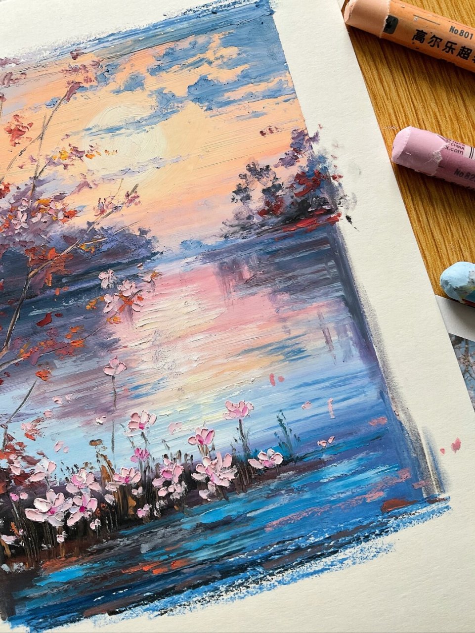 油画棒作品优秀图片