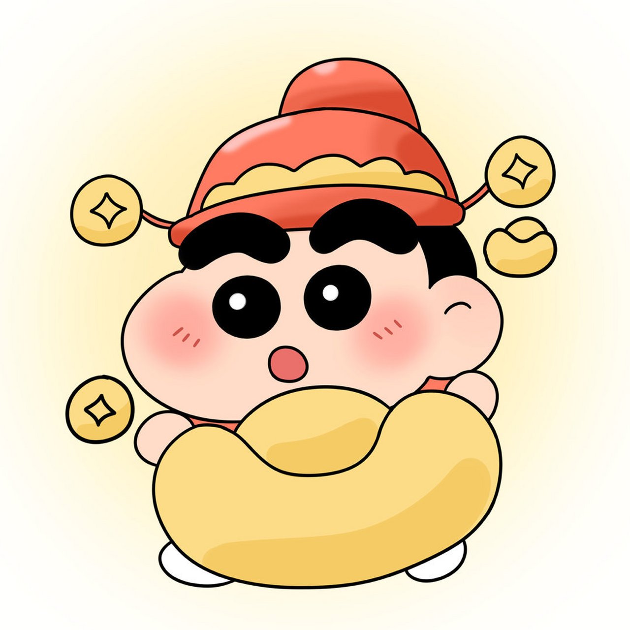 新年头像 | 蜡笔小新龙年头像 蜡笔小新的新年超喜庆的头像来啦,很