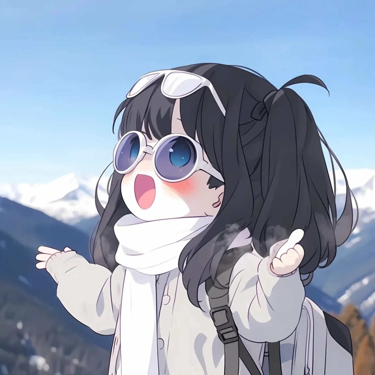 卡通可爱动漫女生头像 山前山后都是路 有风无风都自由~ #最靓头像