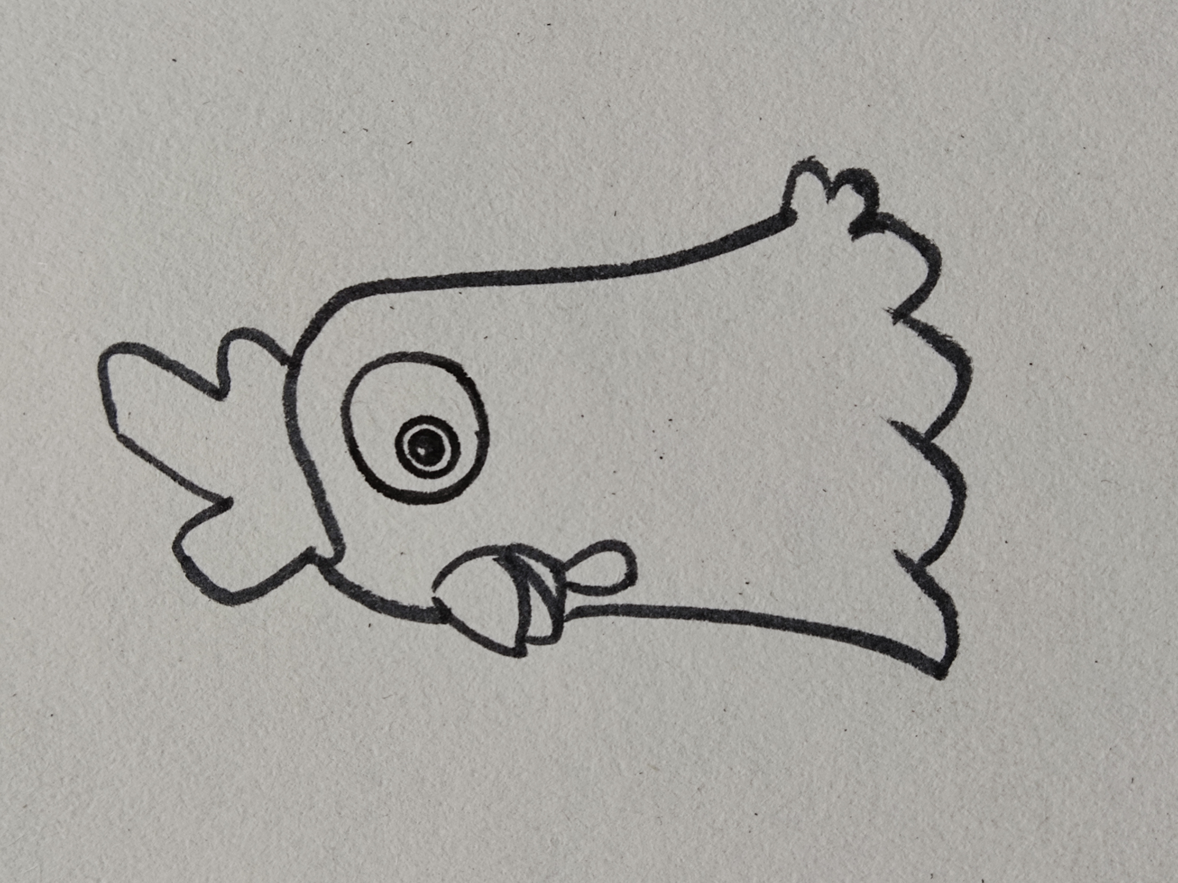 小鸡简笔画教程,教大家画一只漂亮的卡通鸡