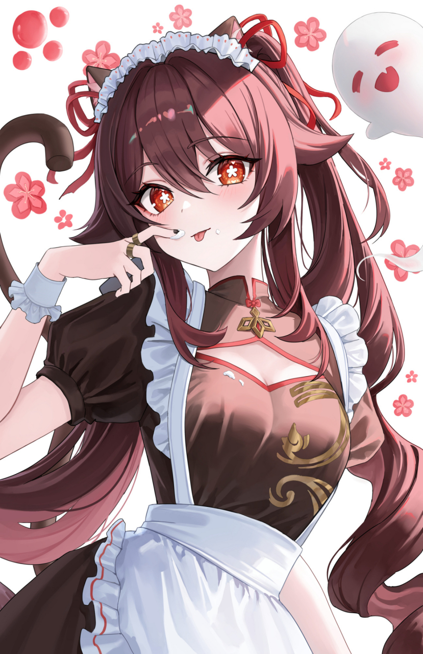 女仆装·胡桃[打call][打call][打call] 画师:sicle#原神# #二次元