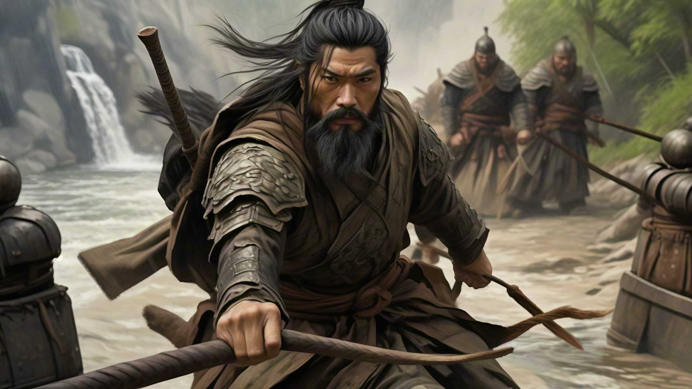 这"拦路虎"依仗自己身强力壮,武艺高强,就是不让狄青过去.