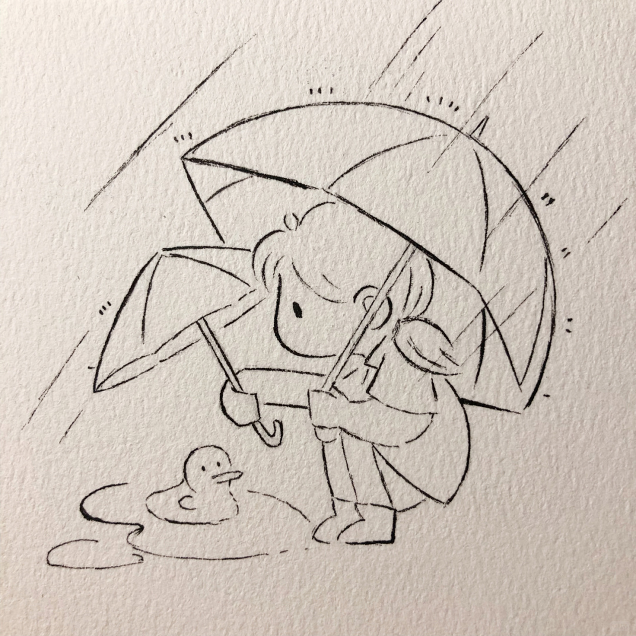 水彩笔下的雨天记忆——第90次临摹创作随感  手握画笔,我正沉浸在一