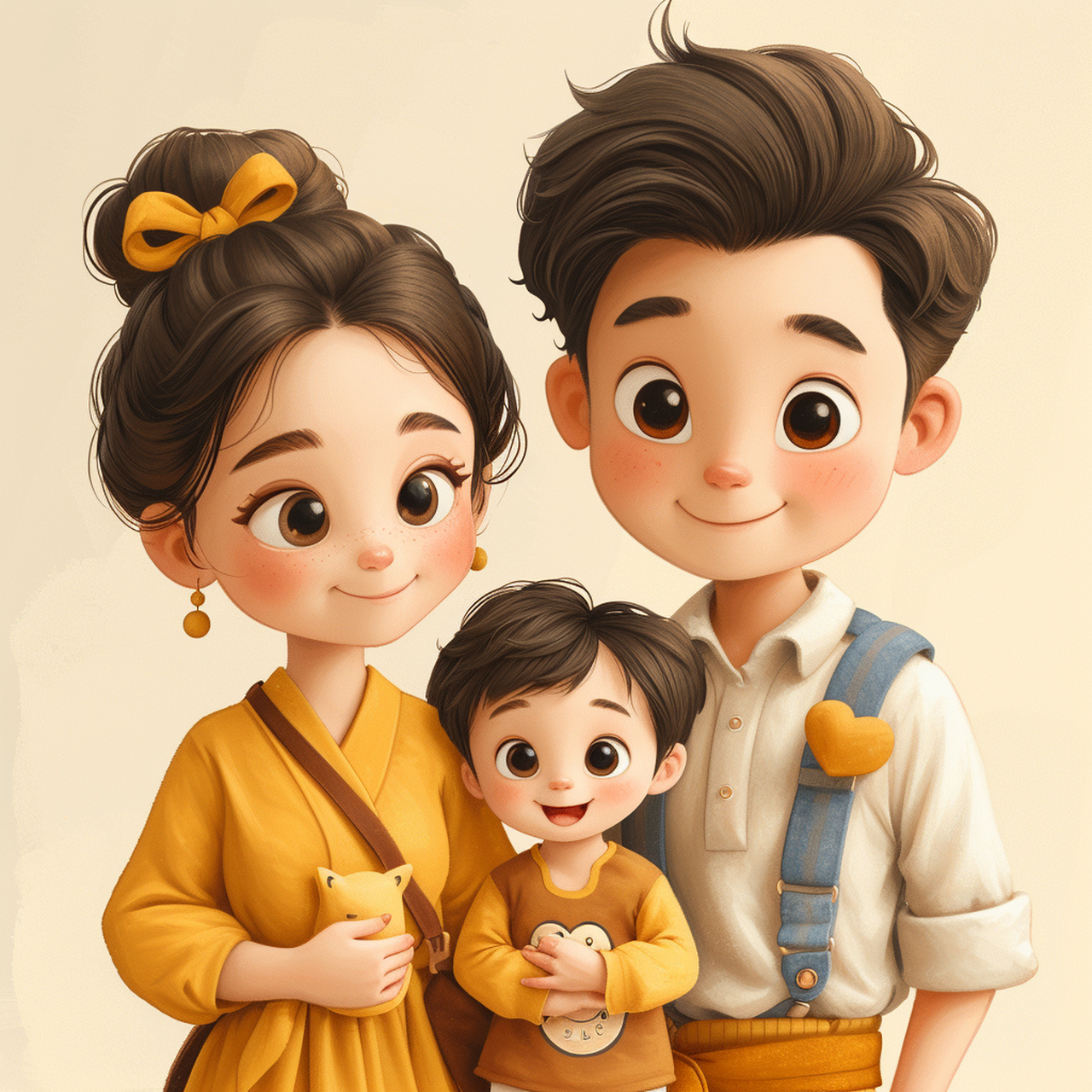 亲子头像|一家人头像  在这个温馨的三口之家,我们共同编织着幸福的