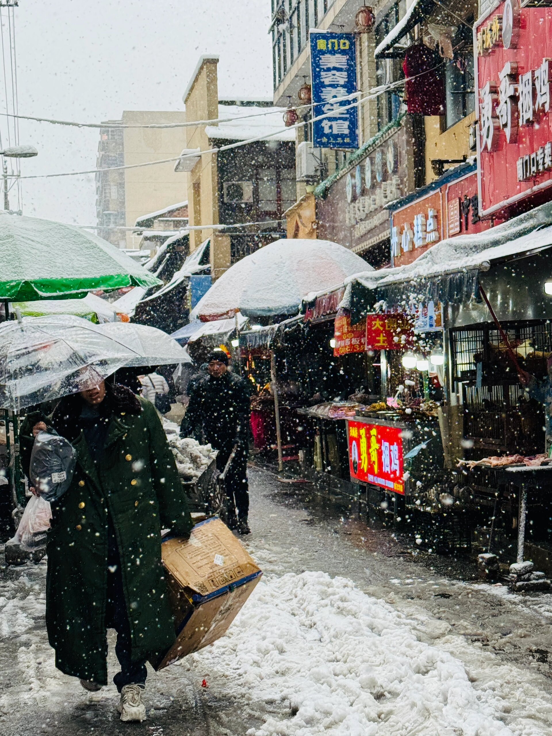 2024年长沙的第一场雪,是上个月下的,照片也是