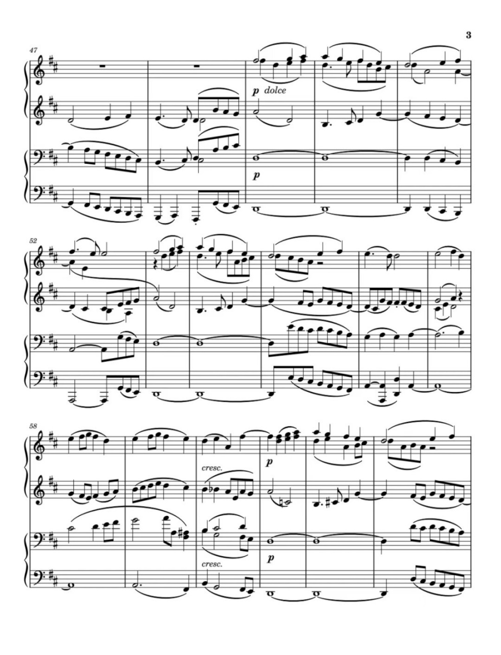 欢乐颂 四手联弹 钢琴谱  贝多芬的《第九交响曲》第四乐章,也被称为