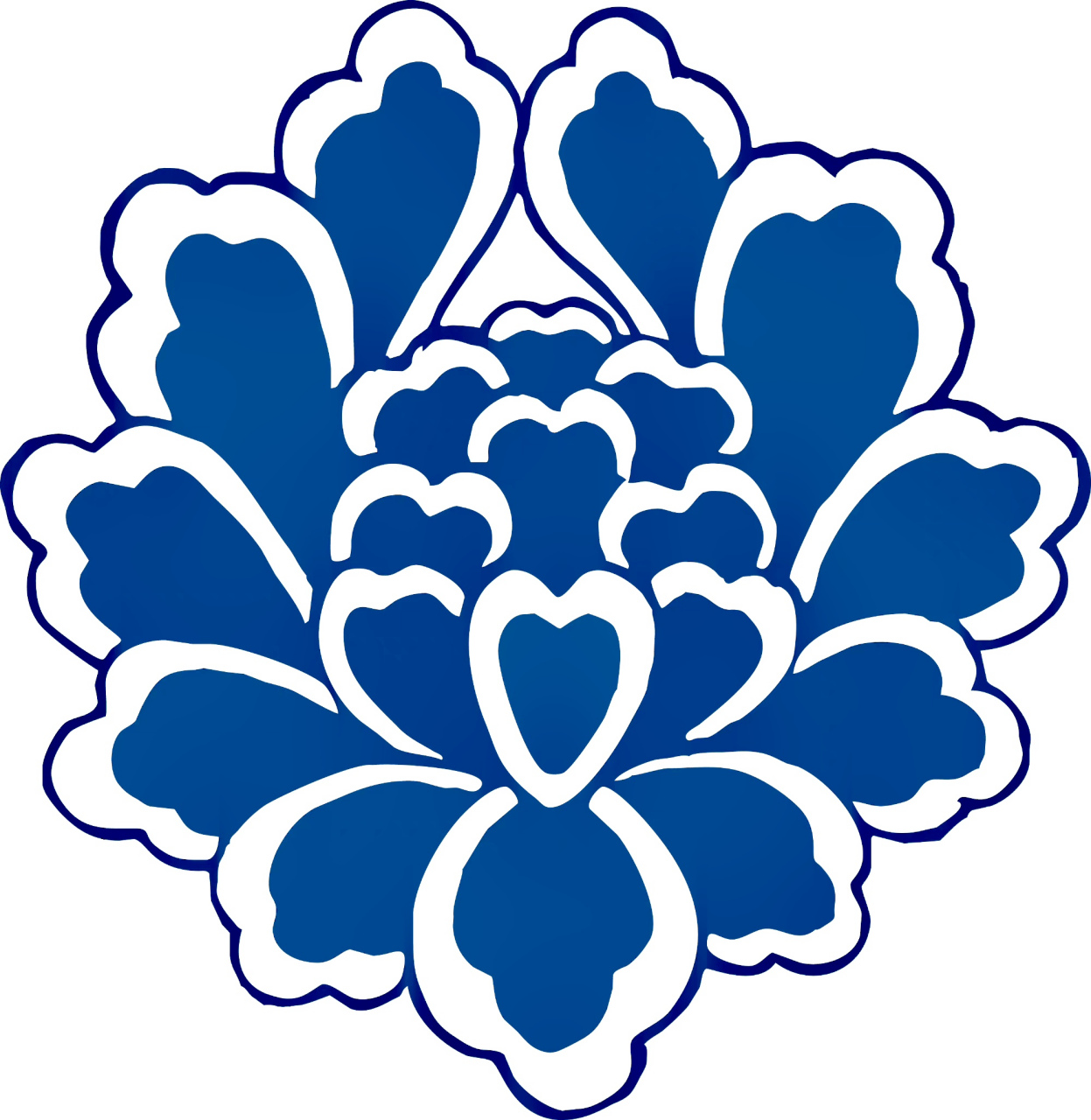 一组中国传统青花瓷纹样欣赏,它们通常用于装饰各种瓷器,使得器物外观