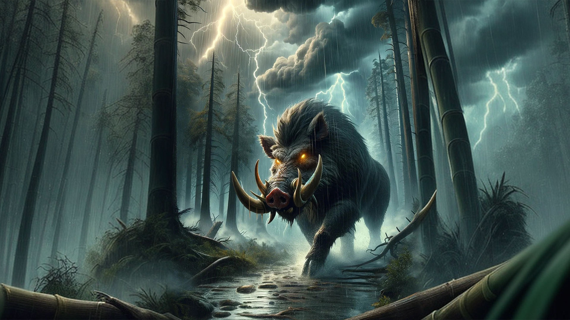 山海经异兽:狪狪兽,形似野猪,体内有珠子