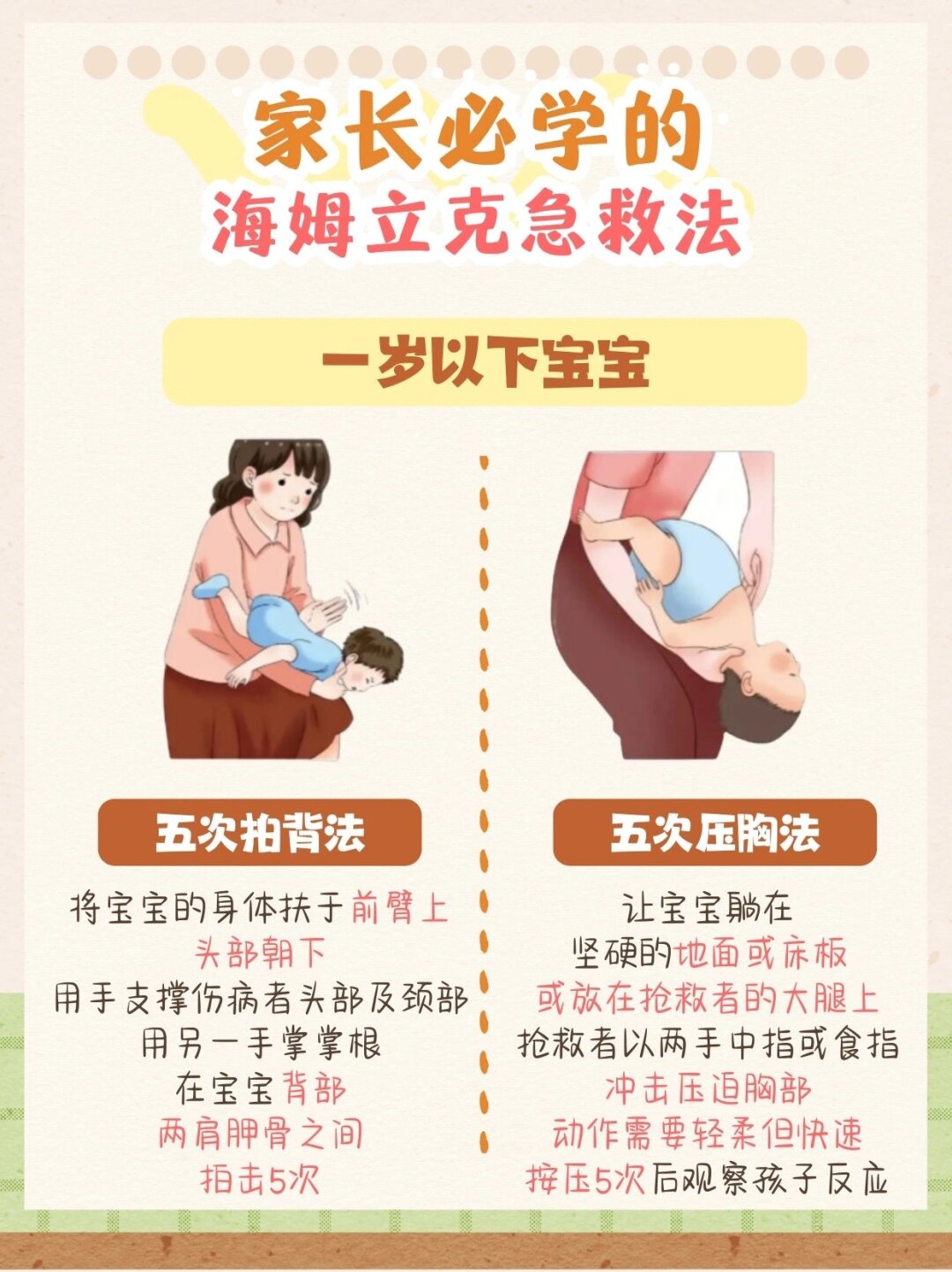 家长必学的海姆立克急救法  我们都希望,所学的技能永远都用不上.