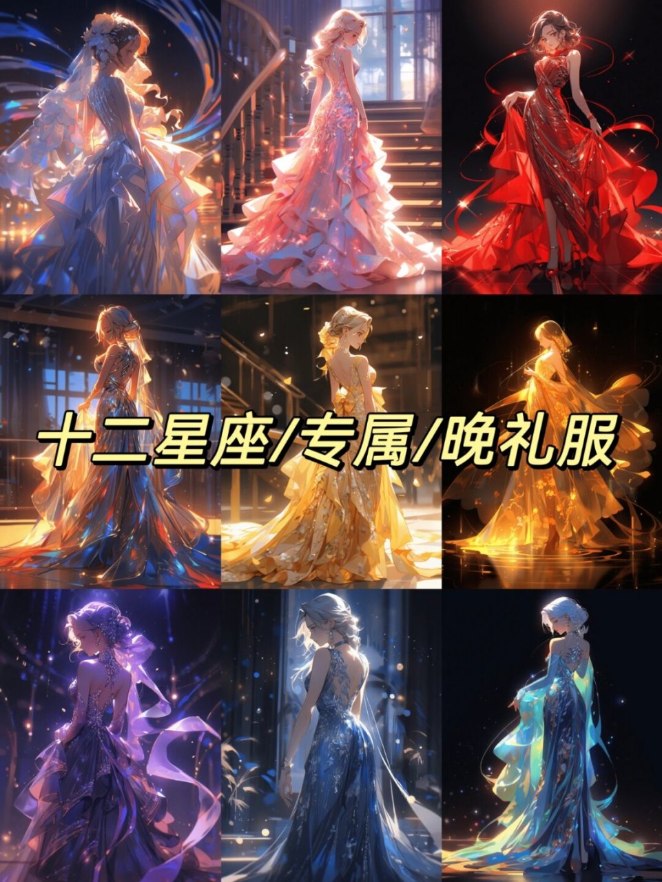 十二星座/专属/晚礼服,太美了  这也太美了吧
