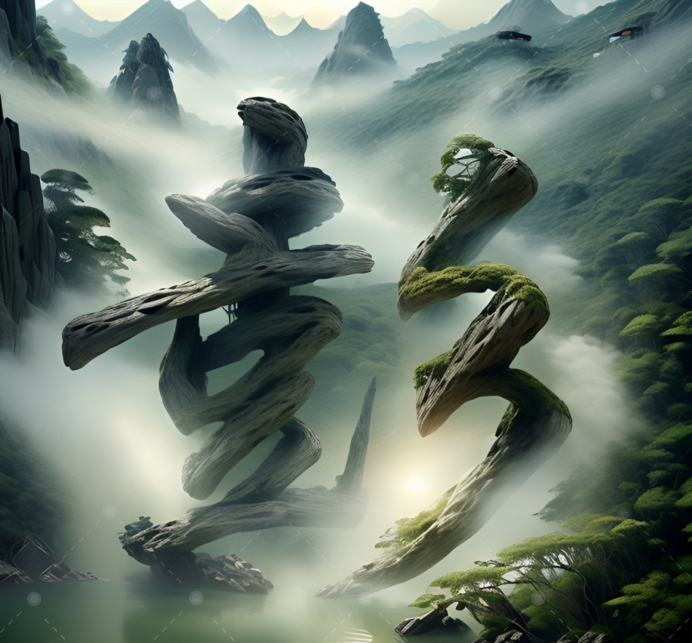 姓氏头像 山水风景