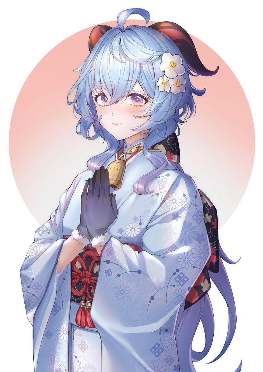 和服少女·甘雨[打call][打call][打call] 画师:そえる#原神# #二次元