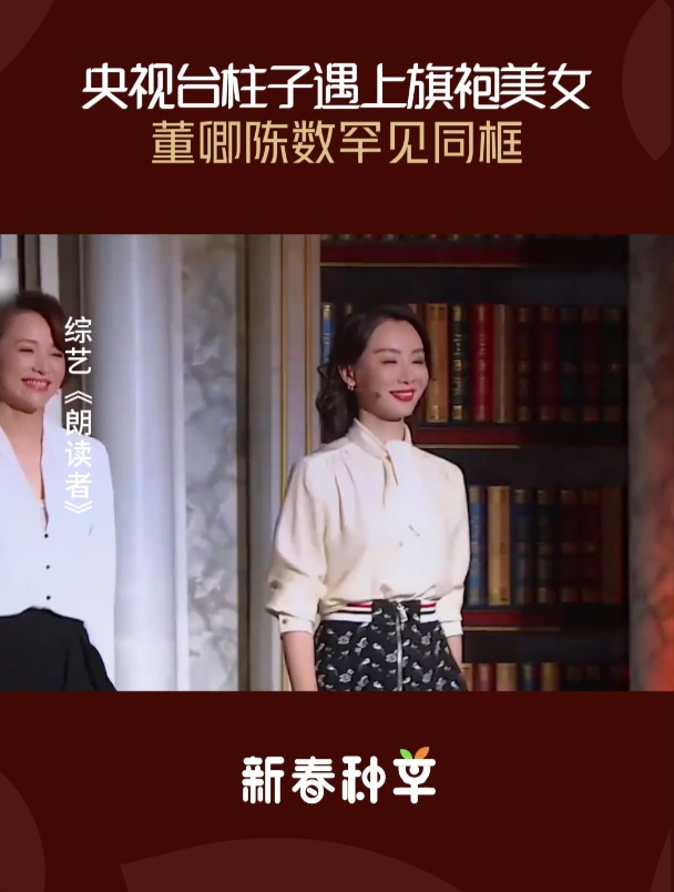 央视台柱子遇上旗袍美女董卿陈数罕见同框