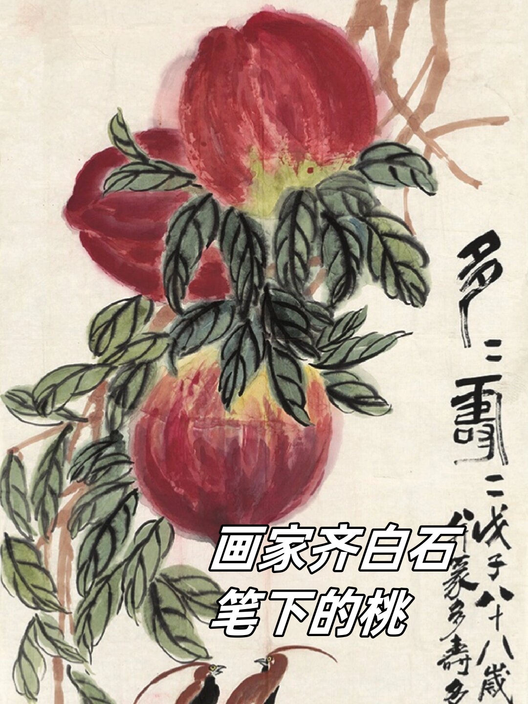 整 齐白石桃子国画图片齐白石桃子齐白石画桃作品欣赏国画桃子图片