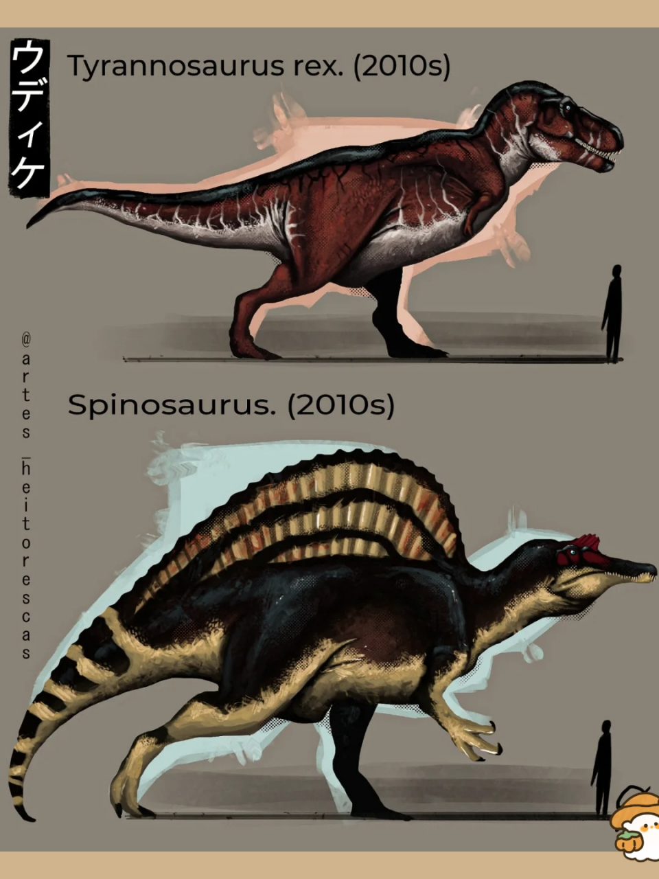 霸王龙与棘龙的形象进化	 1910-2020年霸王龙与棘龙在影视和艺术作品
