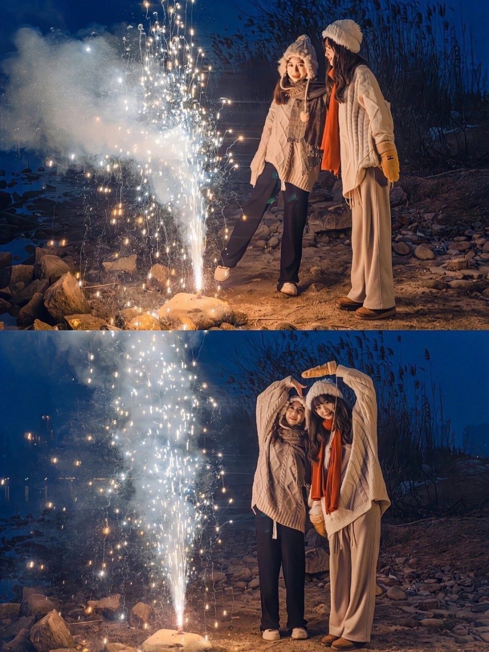 新年烟花拍照姿势学起来9391 676767