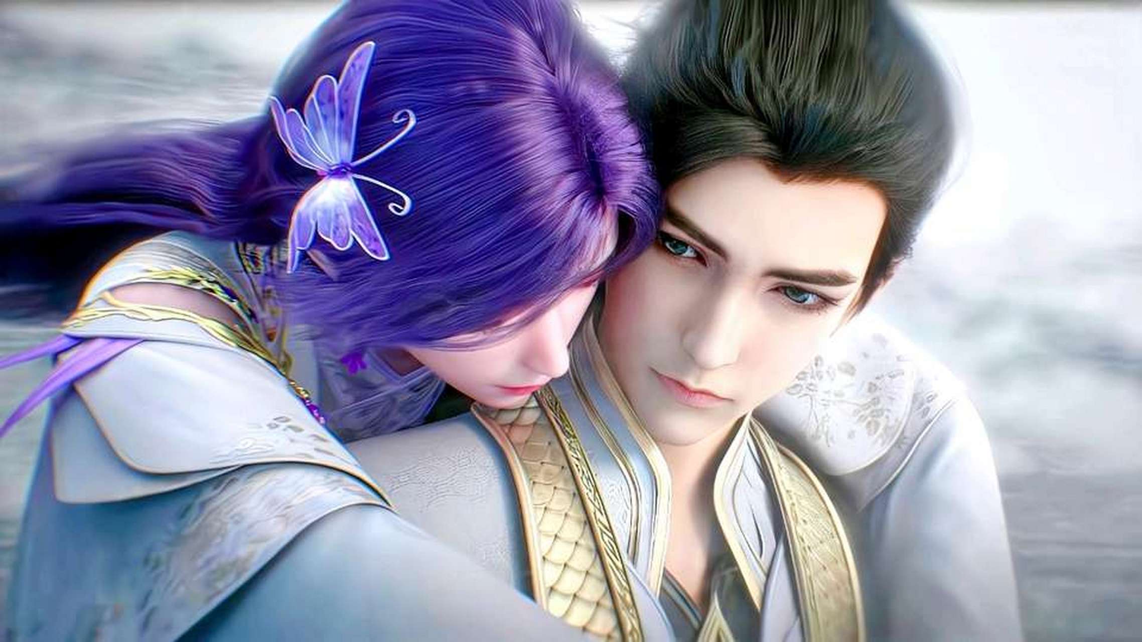 云曦石昊好有爱,相互依偎,相互扶持,携手进步,同生共死.