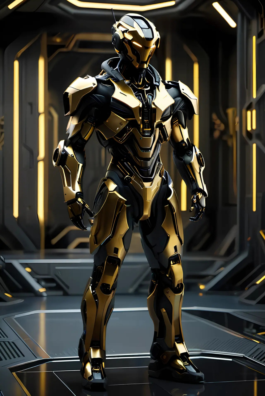 ai生成的一组机甲外骨骼作品,展现了战士装备的外骨骼型作战服,全面