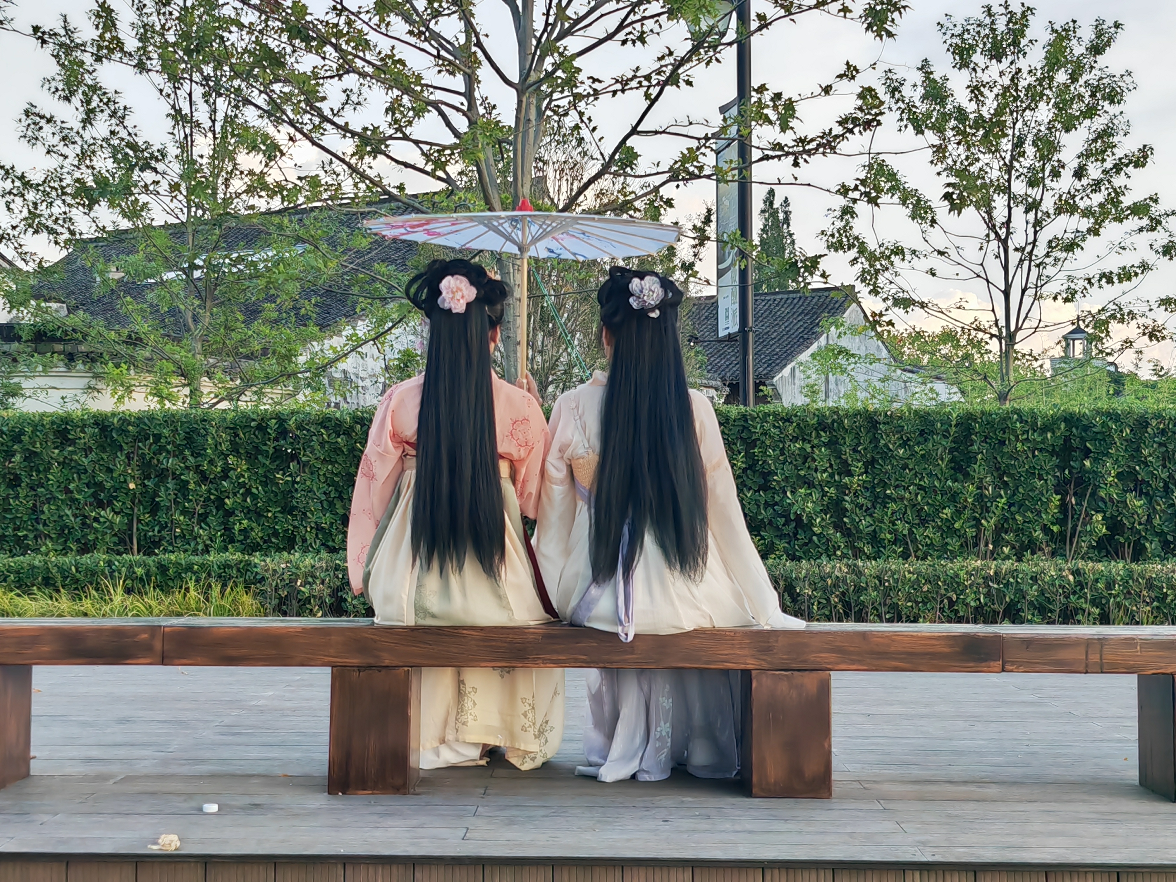 背影图片北京故宫旅游全家福背影远景汉服俩小姐姐真人秀图片闺蜜头像