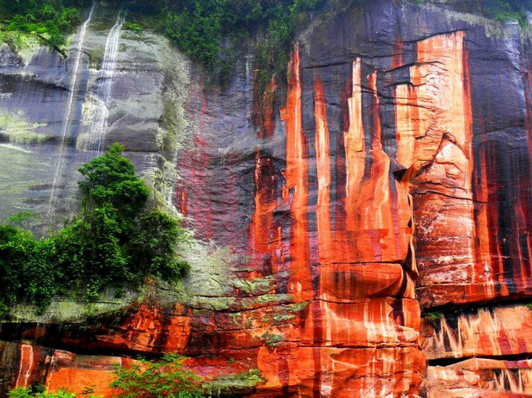 向全世界安利我的家乡#贵州赤水丹霞大瀑布,又名十丈洞大瀑布,位于