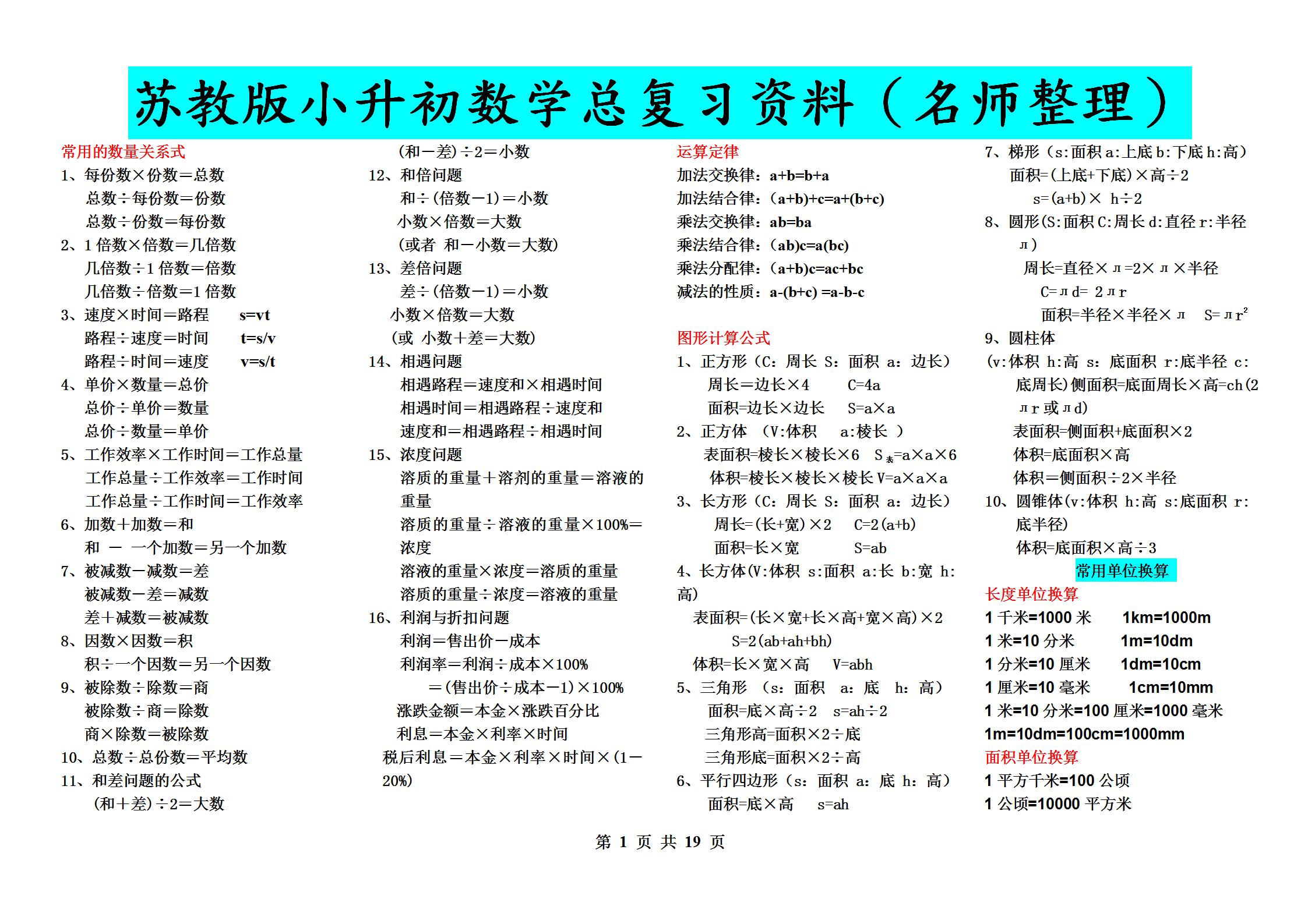 自主学习型！小升初资料，培养能力的简单介绍