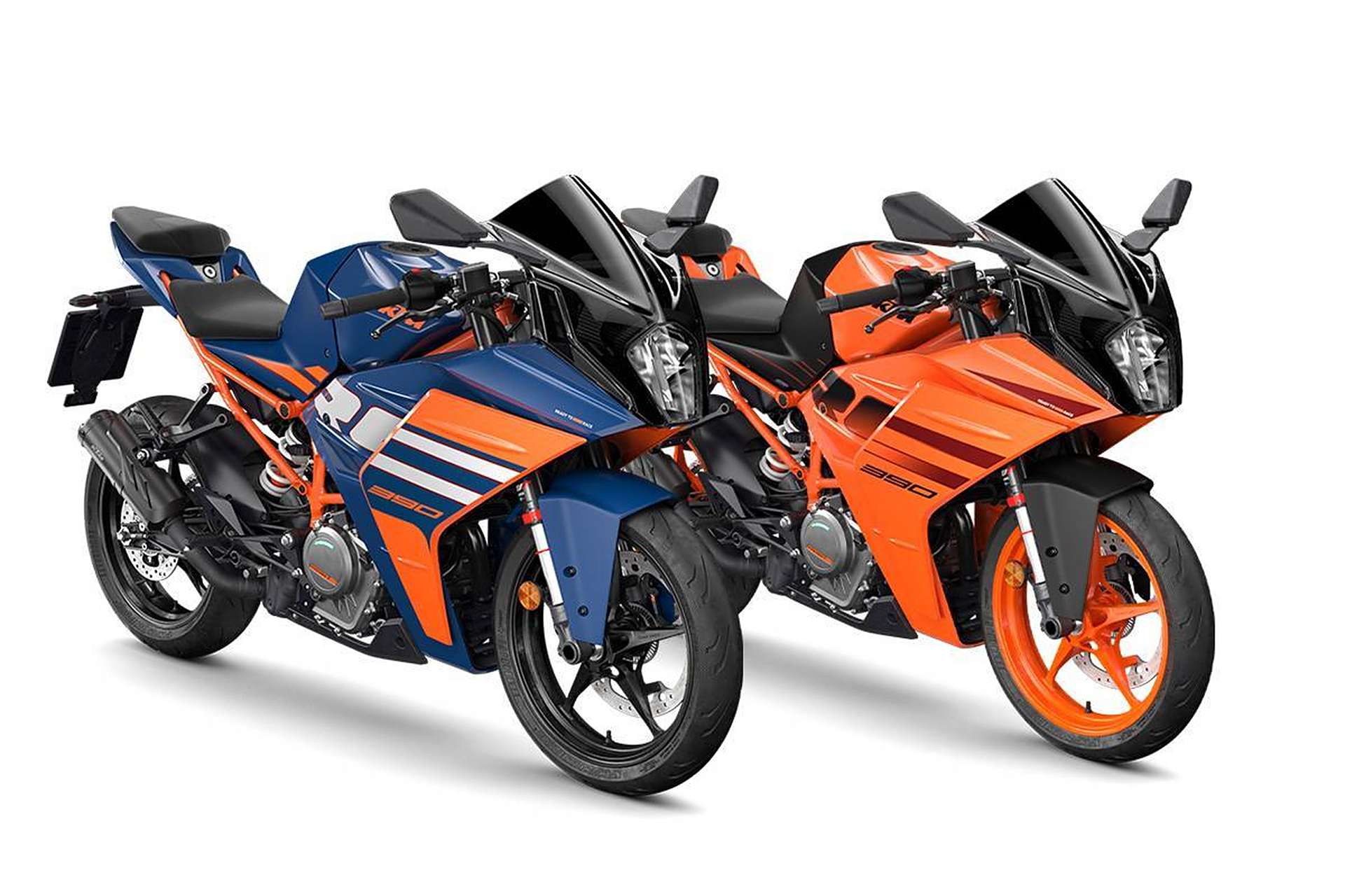 新款ktm rc390仿赛炫酷登场,橘蓝与全桔新配色燃爆全场!