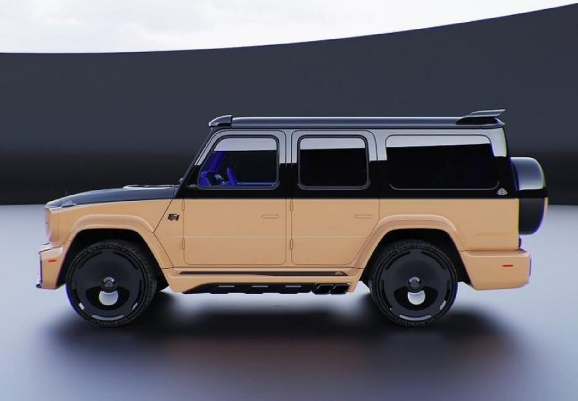 迈巴赫版的奔驰g900亮相,外观与常规版有明显差别,现代感十足.