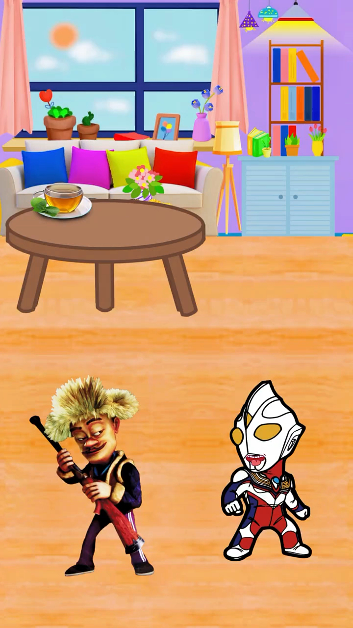 光头强和小奥特曼一起打怪兽