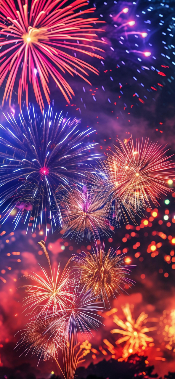 新年烟火🎇氛围感手机壁纸 happy new year! 烟花🎆升空,又是新的