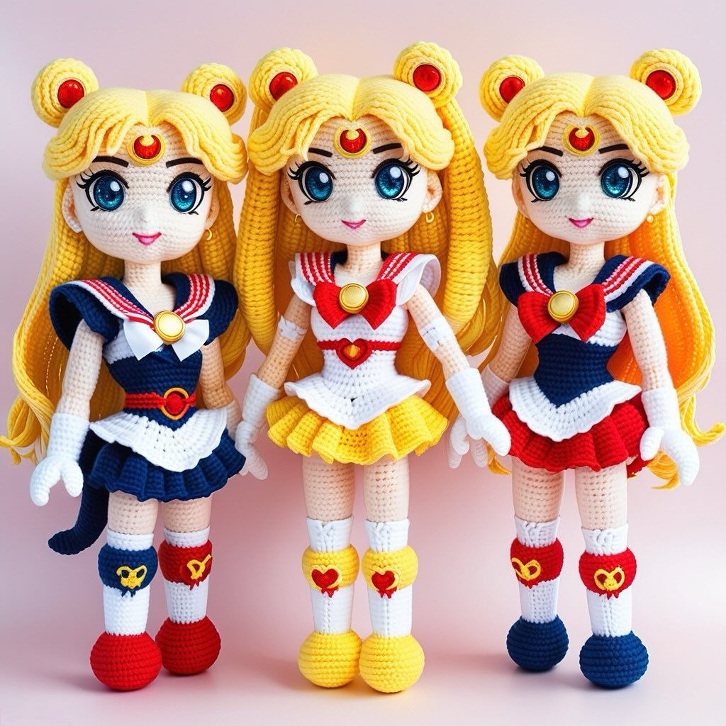 钩针编织美少女战士玩偶