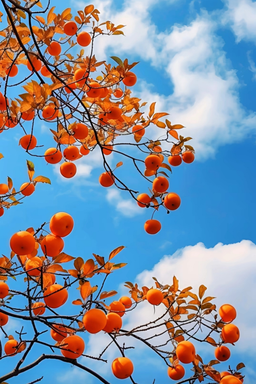 柿柿如意,柿柿顺心#治愈# #壁纸