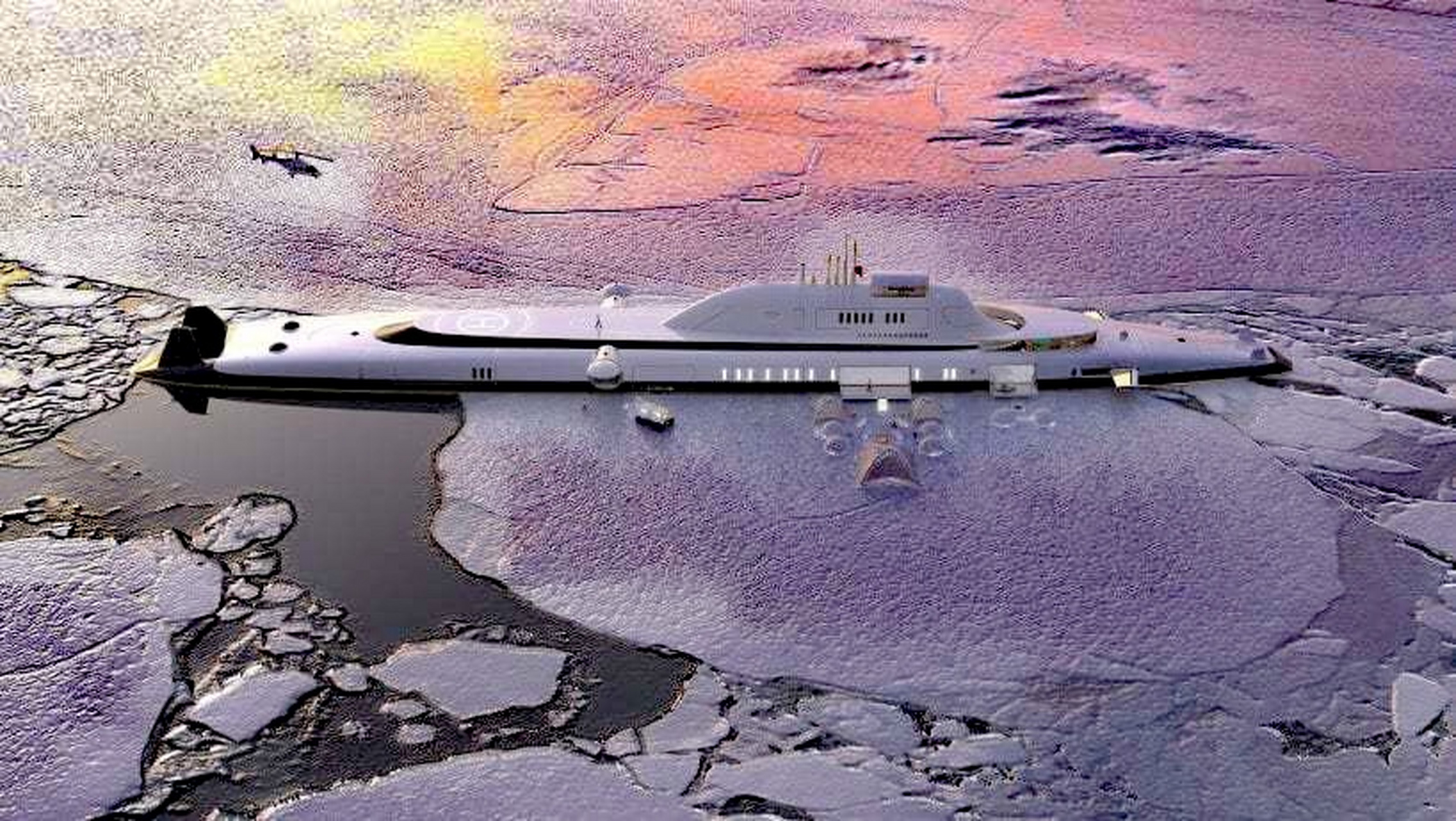 建模欣赏:一组民用潜艇建模,外形独特,可以搭载多种生活设备,用于旅行