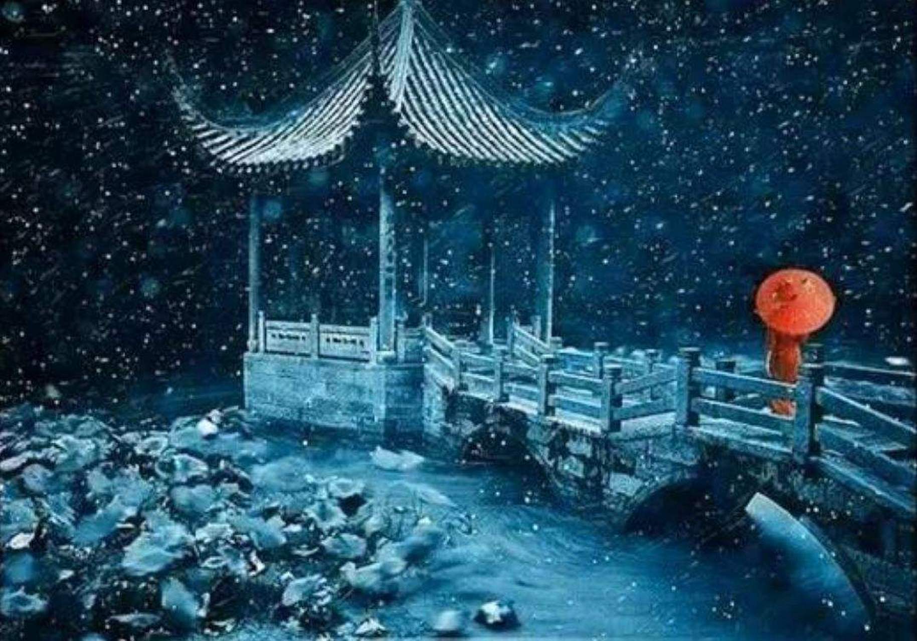 忘川河上奈何桥,谁在阑边泪雨潇