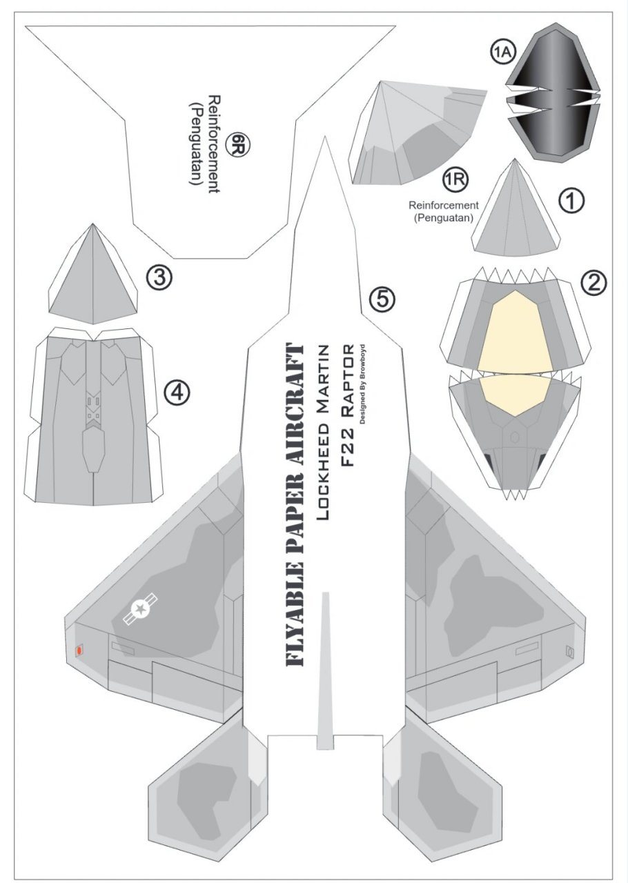 F18E战斗机纸模图纸图片