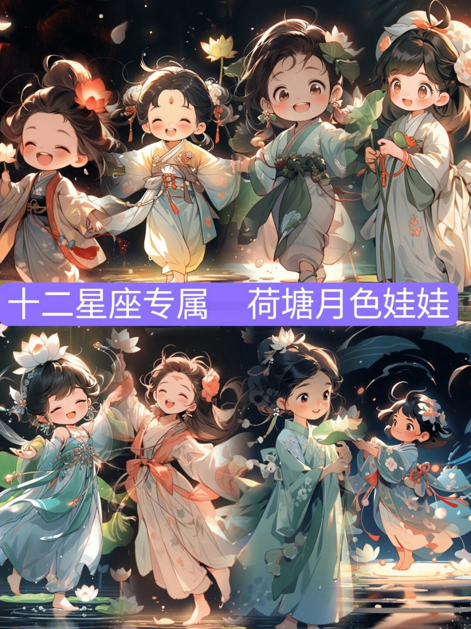 十二星座专属 荷塘月色娃娃	