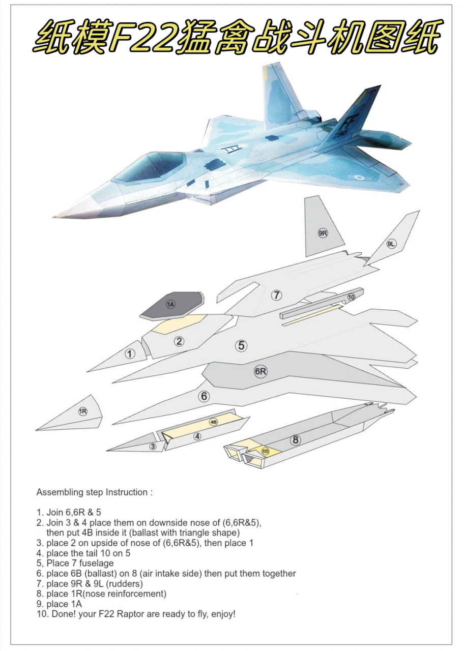 F18E战斗机纸模图纸图片