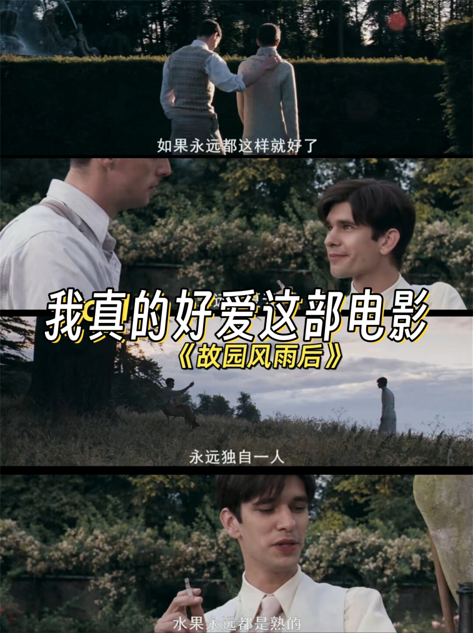 我真的好爱这部电影  本·卫肖饰演的塞巴斯蒂安,他的美如同繁花盛开