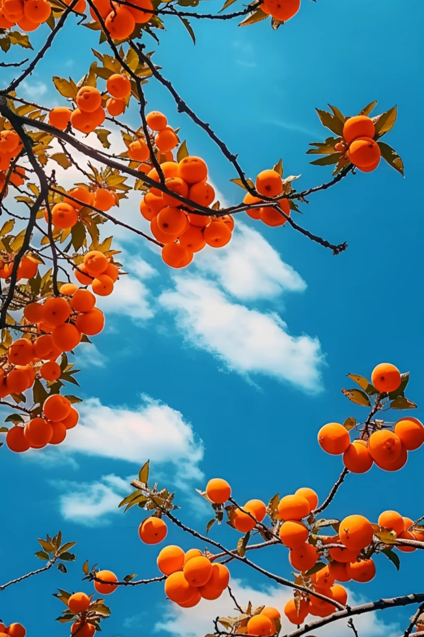 柿柿如意,柿柿顺心#治愈# #壁纸