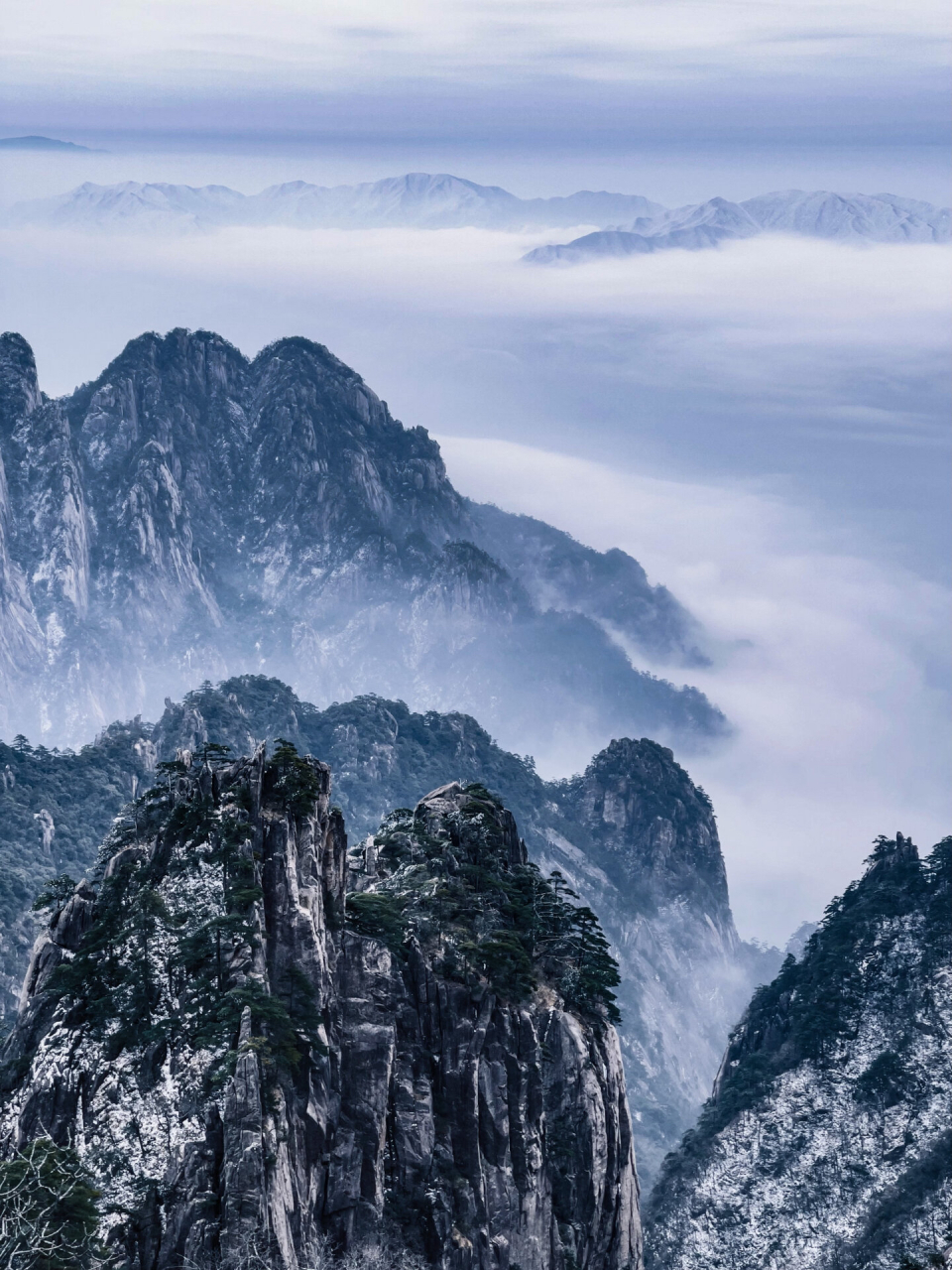 黄山雾凇图片 雪景图片