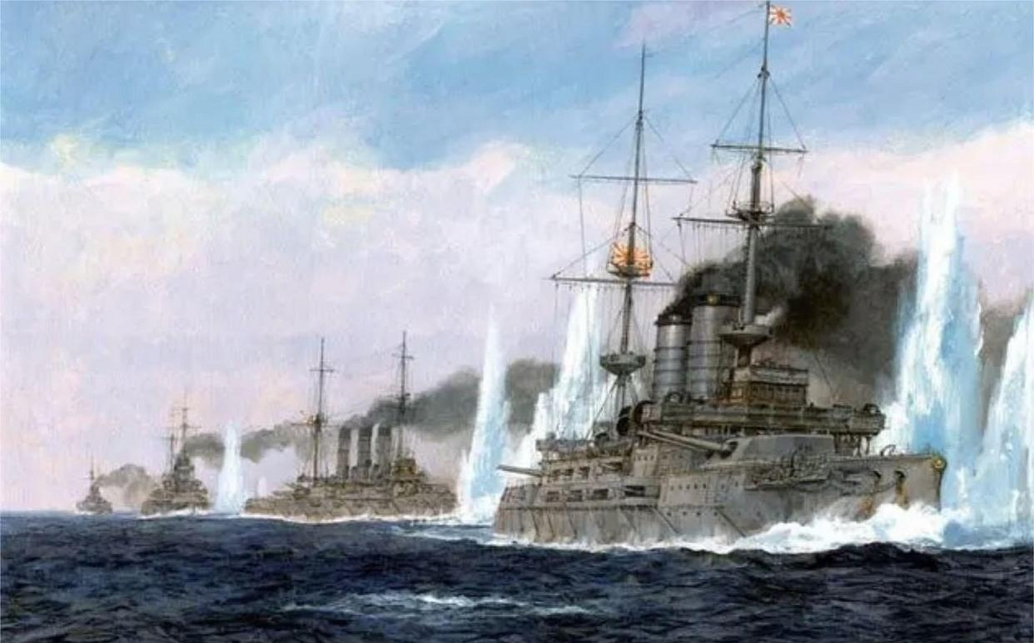 战舰欣赏:沙俄海军"鹰"号战列舰,该舰是博罗季诺级战列舰4号舰