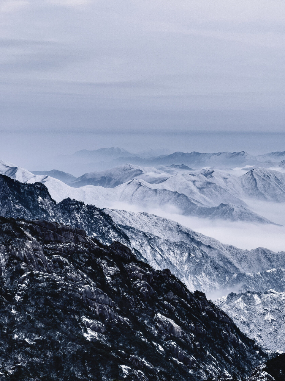 黄山雾凇图片 雪景图片