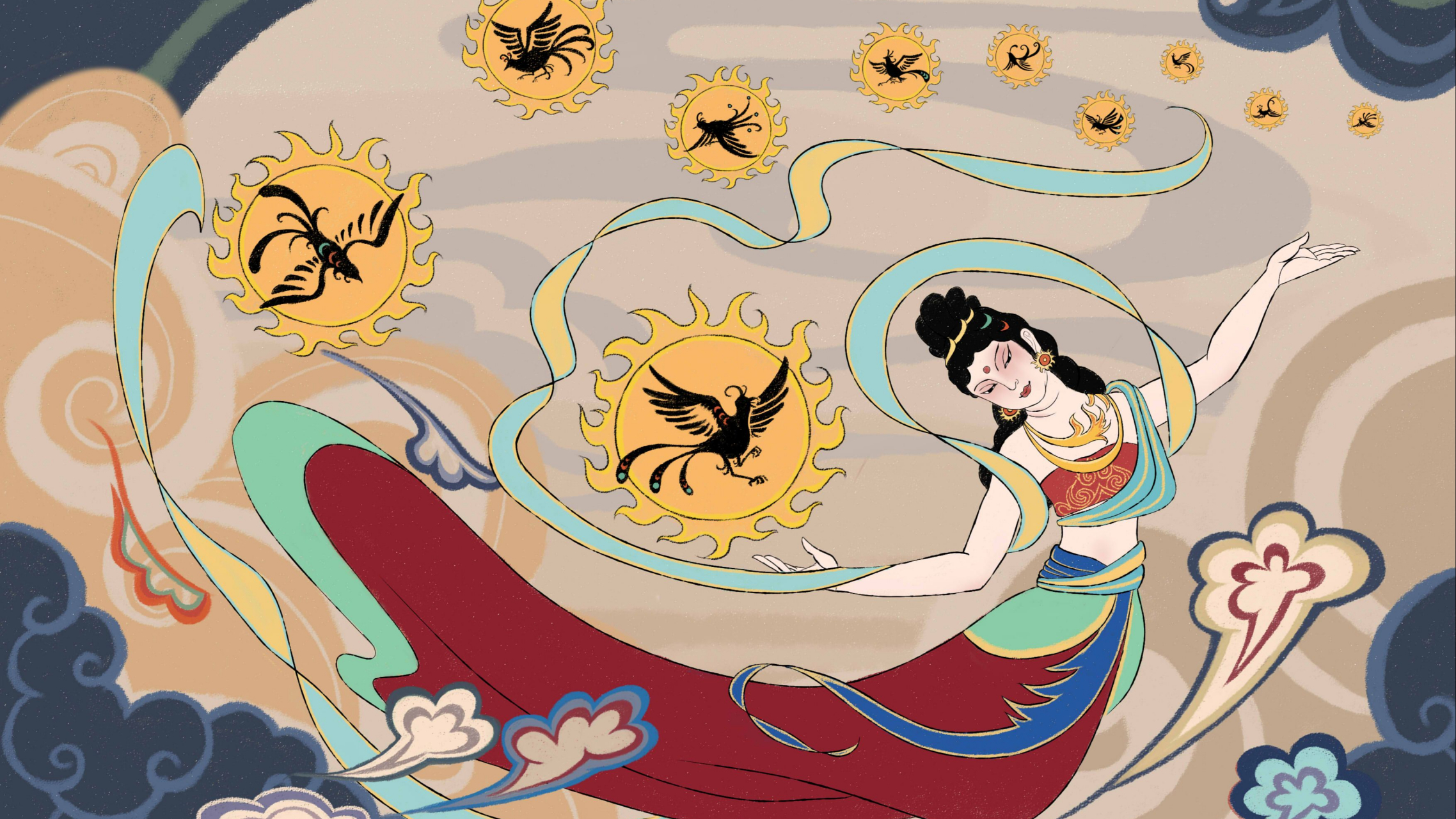 羲和是中国古代神话中为太阳驾车的神仙,被尊称为太阳的母亲和历法