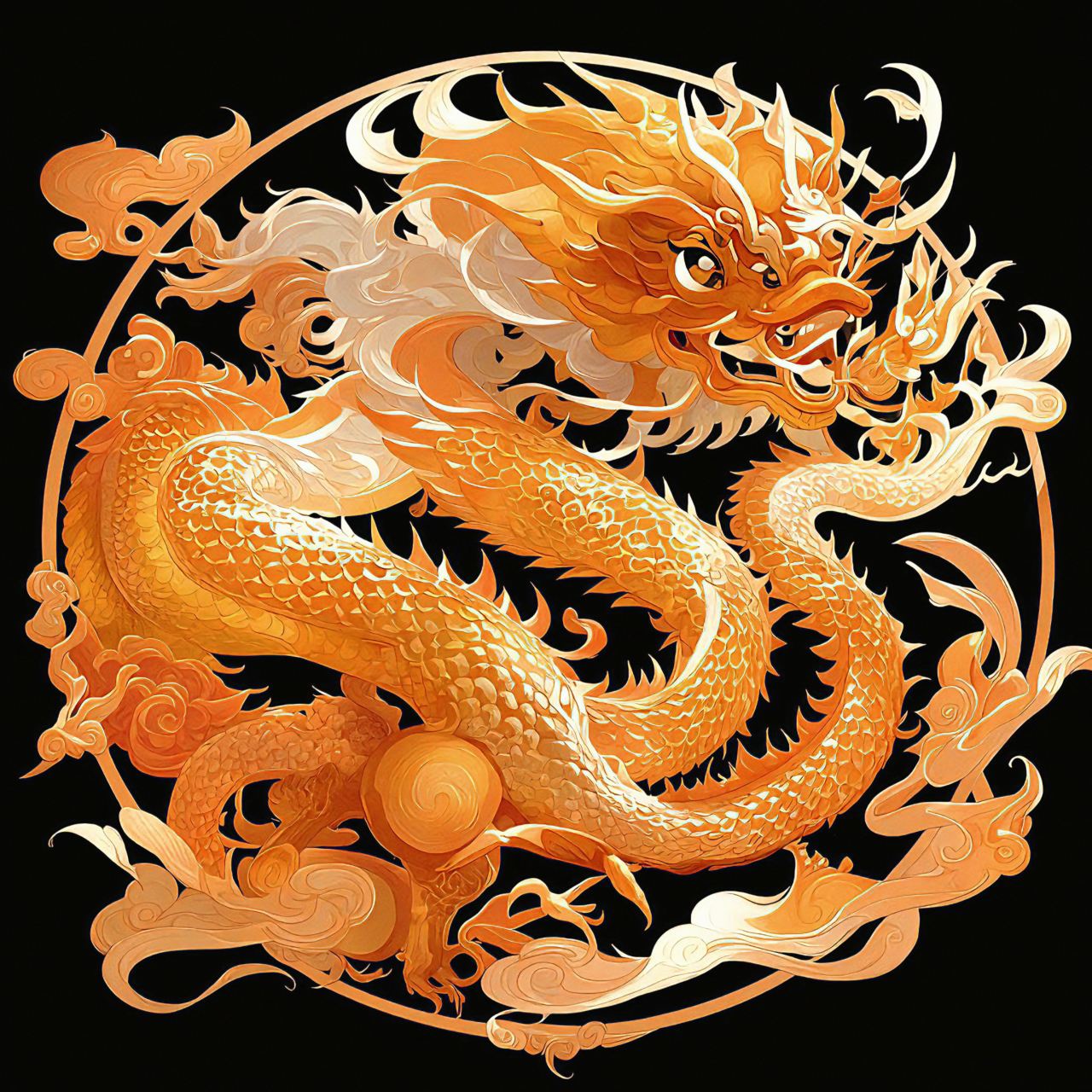 精美龙头像,龙年大吉,速收藏,2024龙年吉祥.